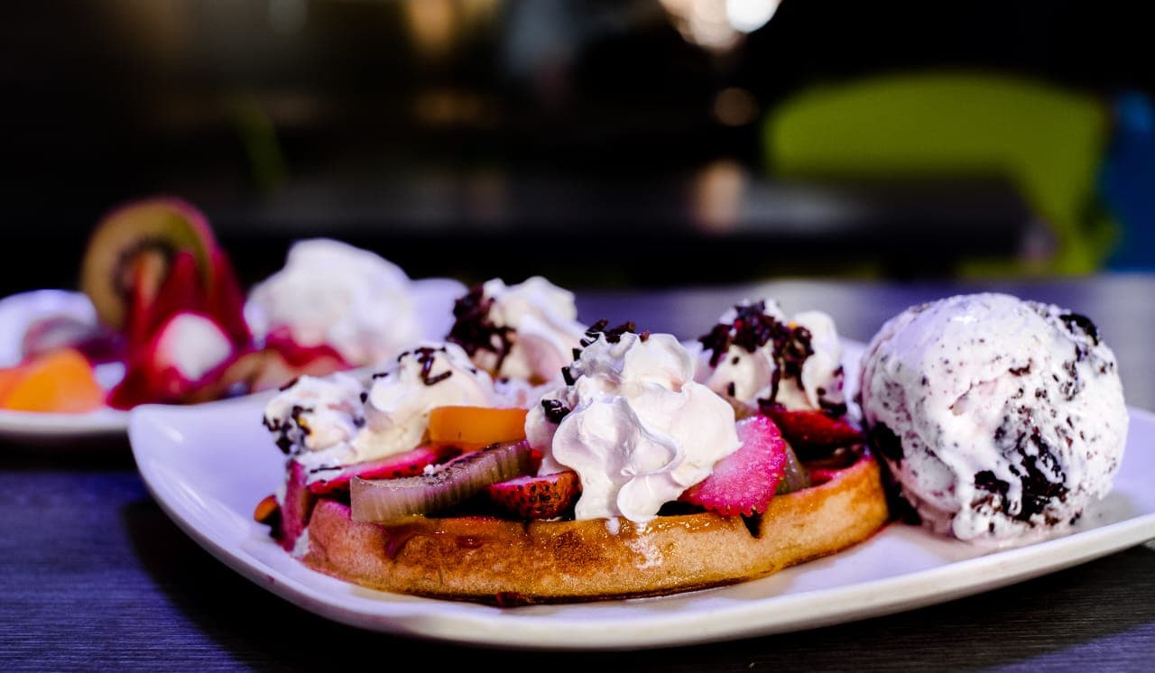 Waffle Frutal.
