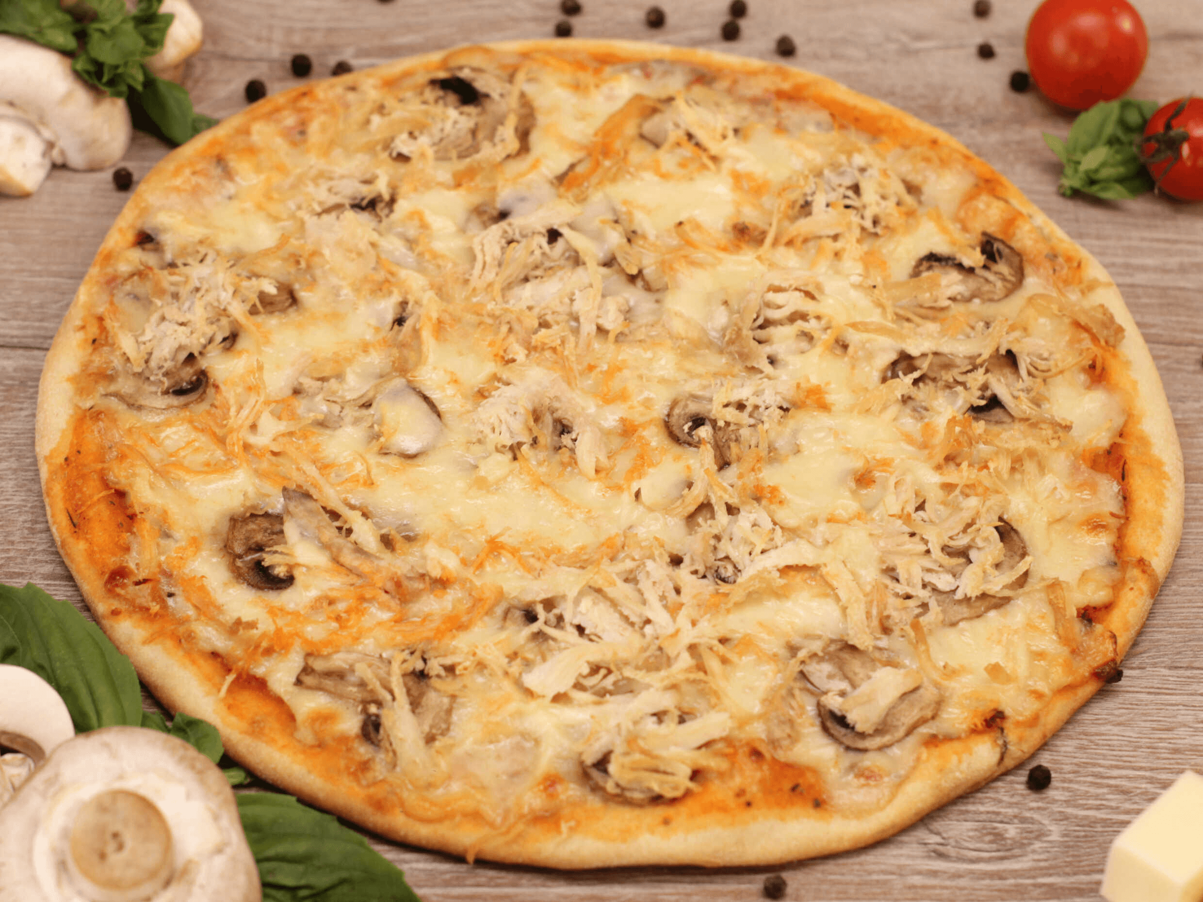 Pequeña Pollo Champiñones