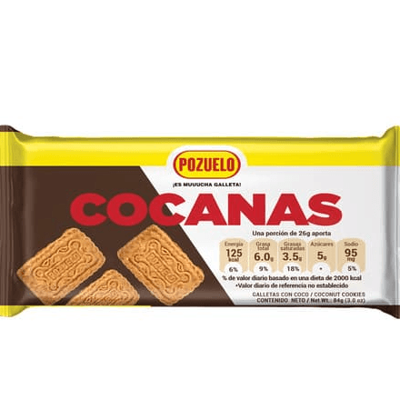Galleta Cocanas Pozuelo Tubo 84 g