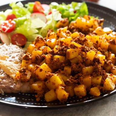 Papas con Chorizo.