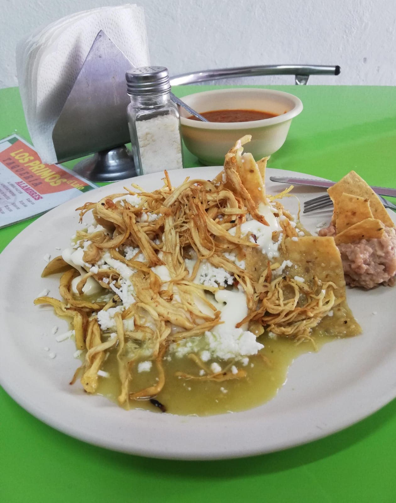 Orden de Chilaquiles con pollo
