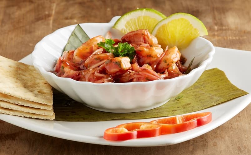 Ceviche de Langostinos.