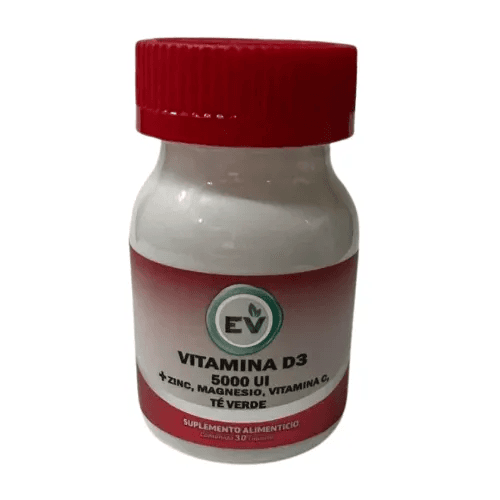 Vitamina D3, Zinc, Vitamina C, Té Verde 62.50 mcg/10/100/10/5.80