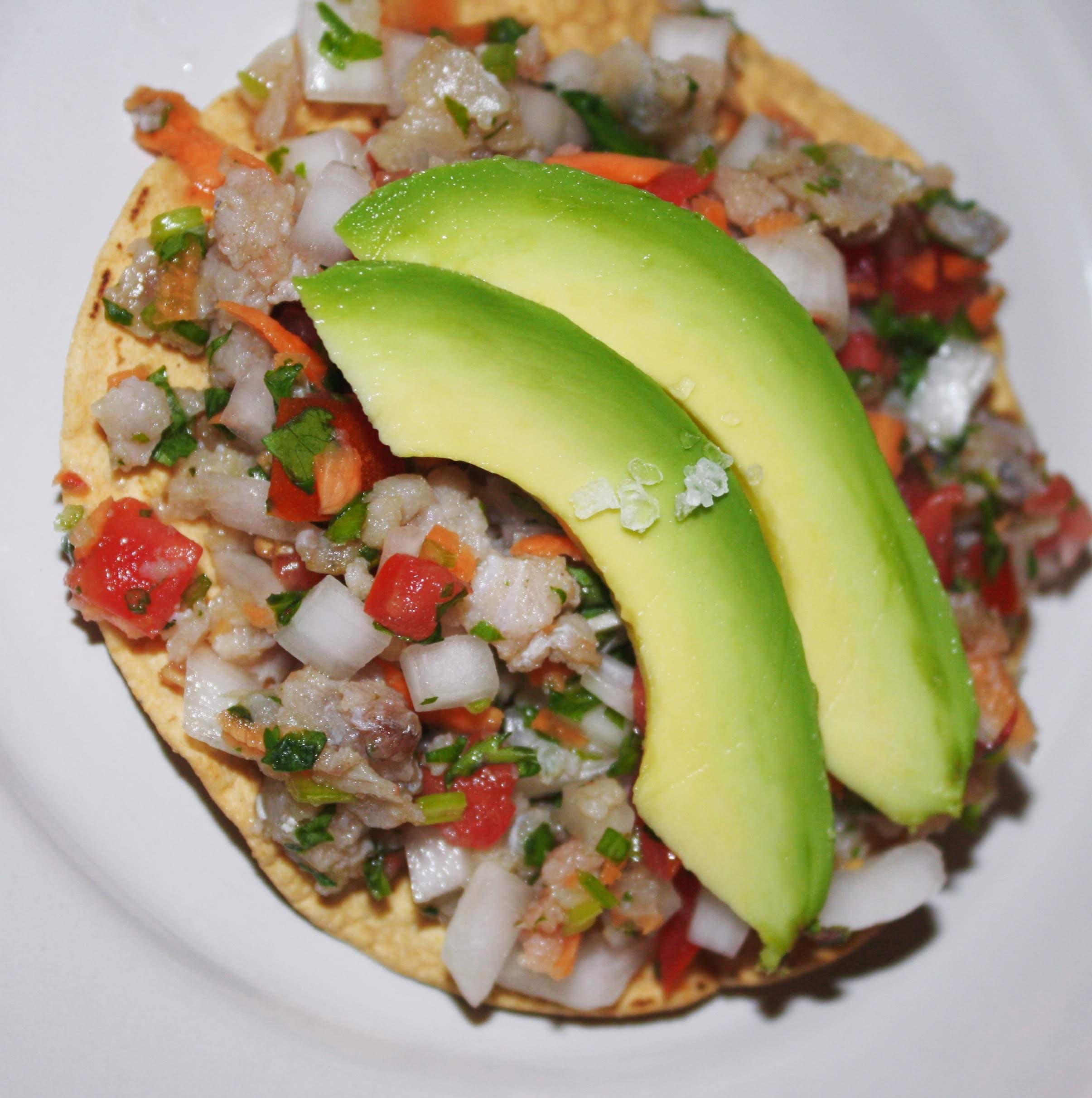 Tostada Ceviche de Pescado Molido