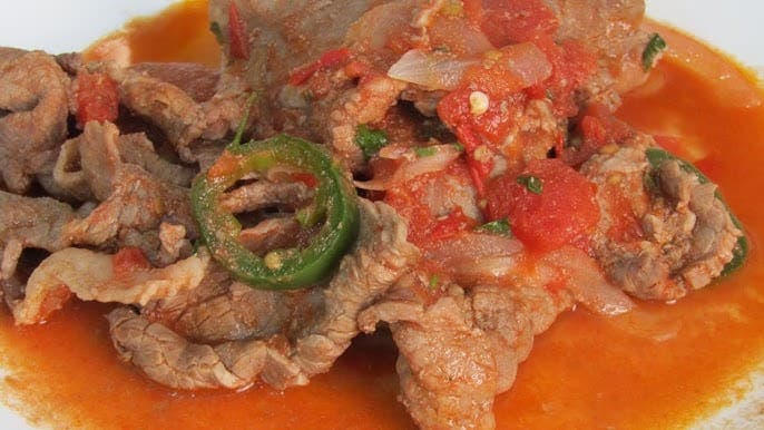 Bistec a La Mexicana.