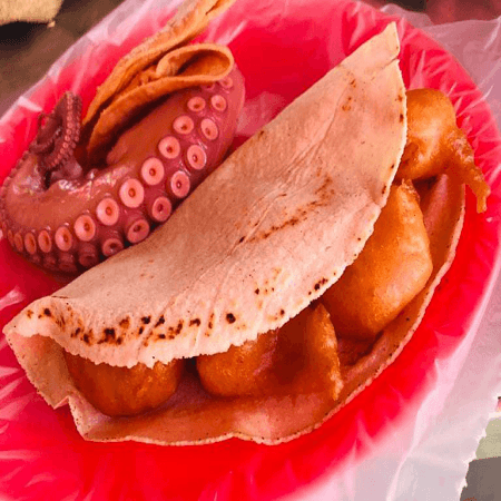 Taco de Pulpo capeado