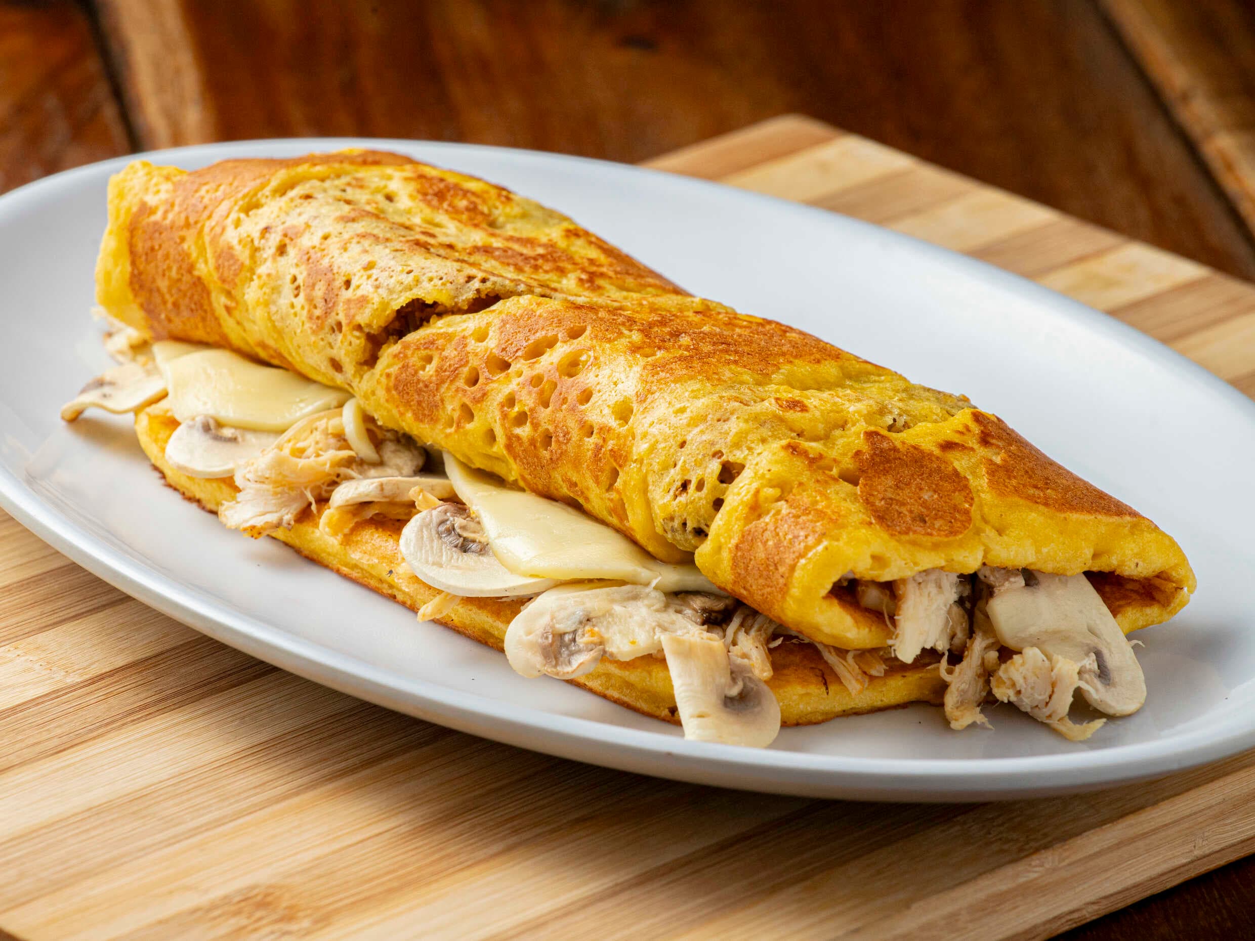 Taco de Choclo con Pollo y Champiñones