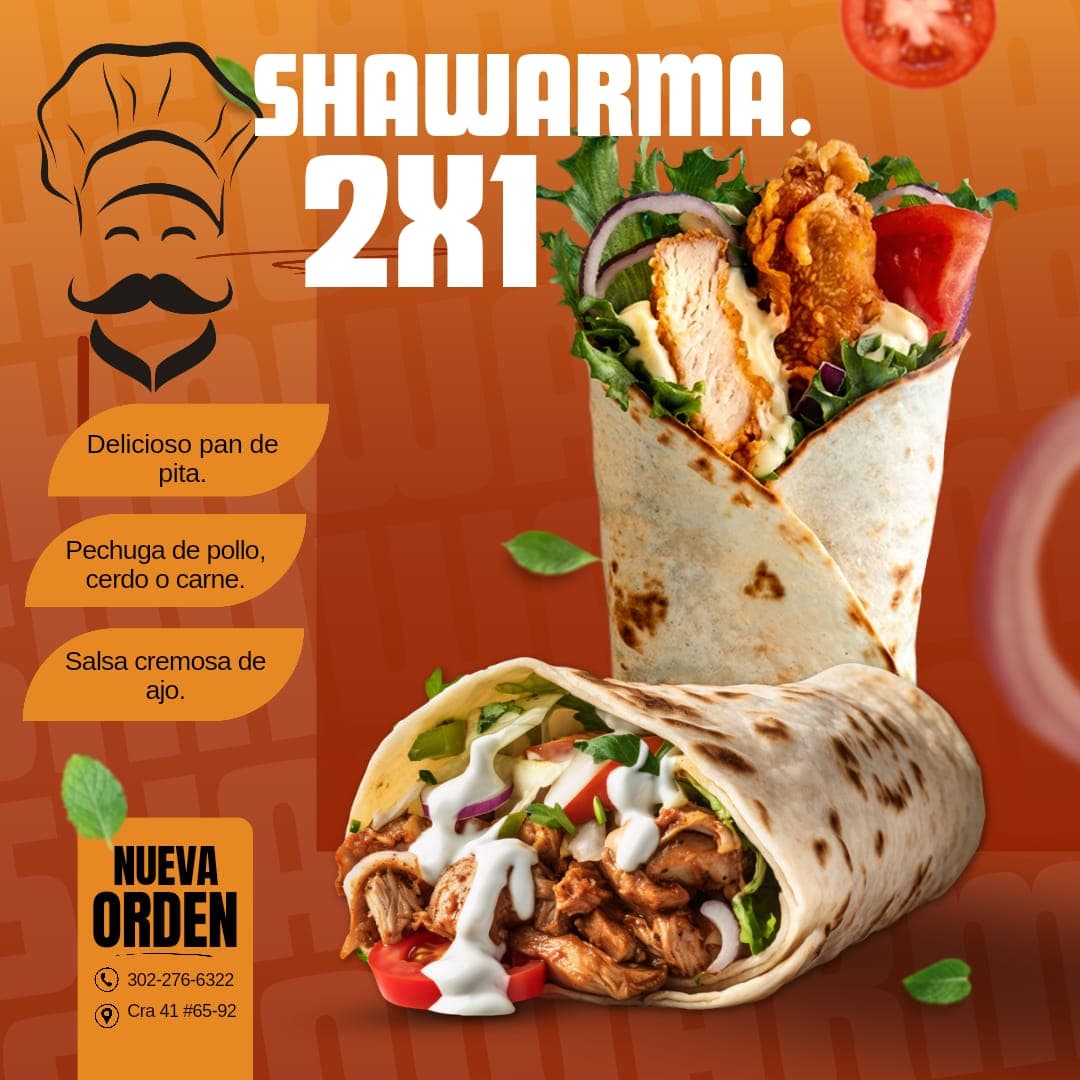 Súper Combo 2x1 en Shawarma