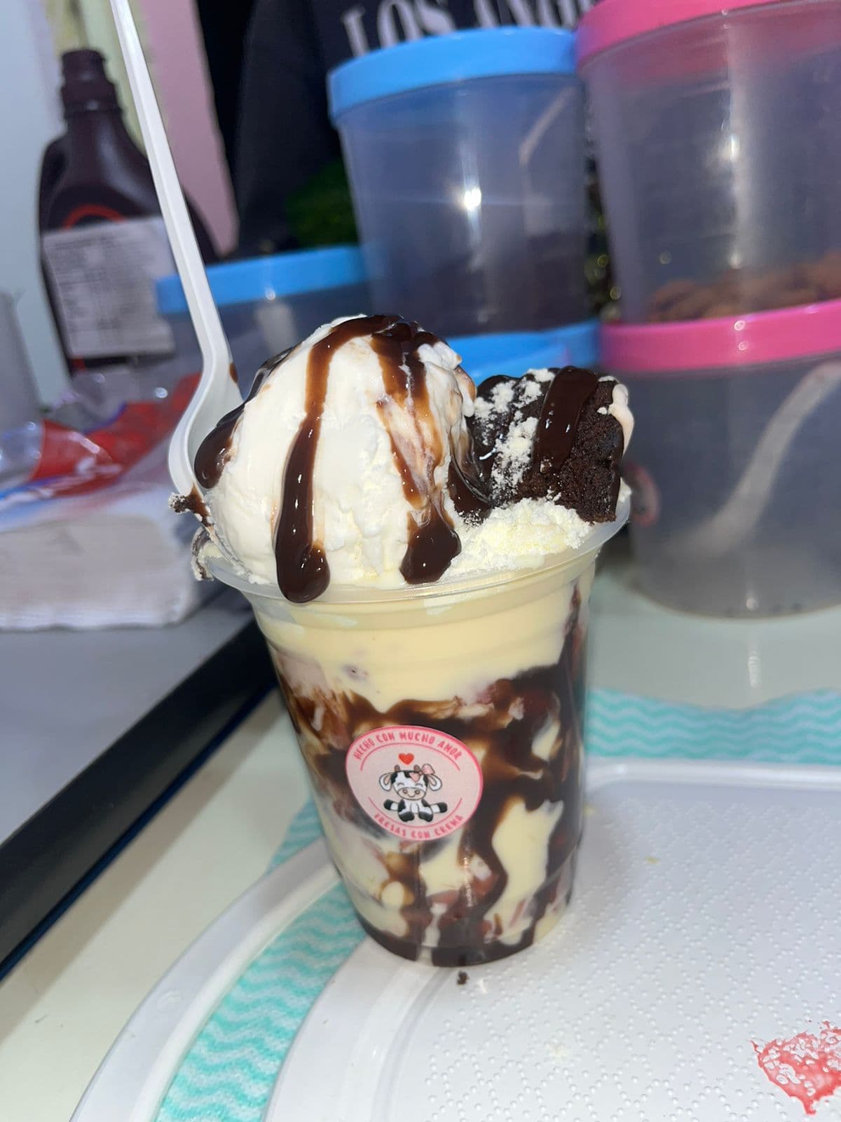 Fresas con Crema Vaso de 12 Oz