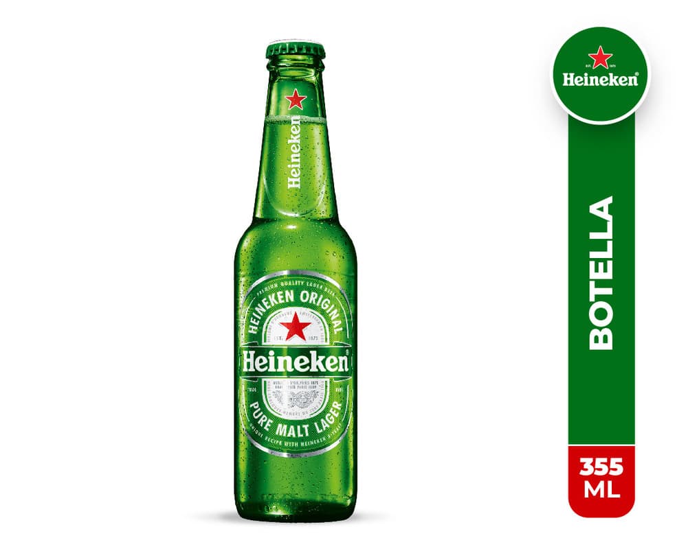 Cerveza Heineken Vidrio 355 ml