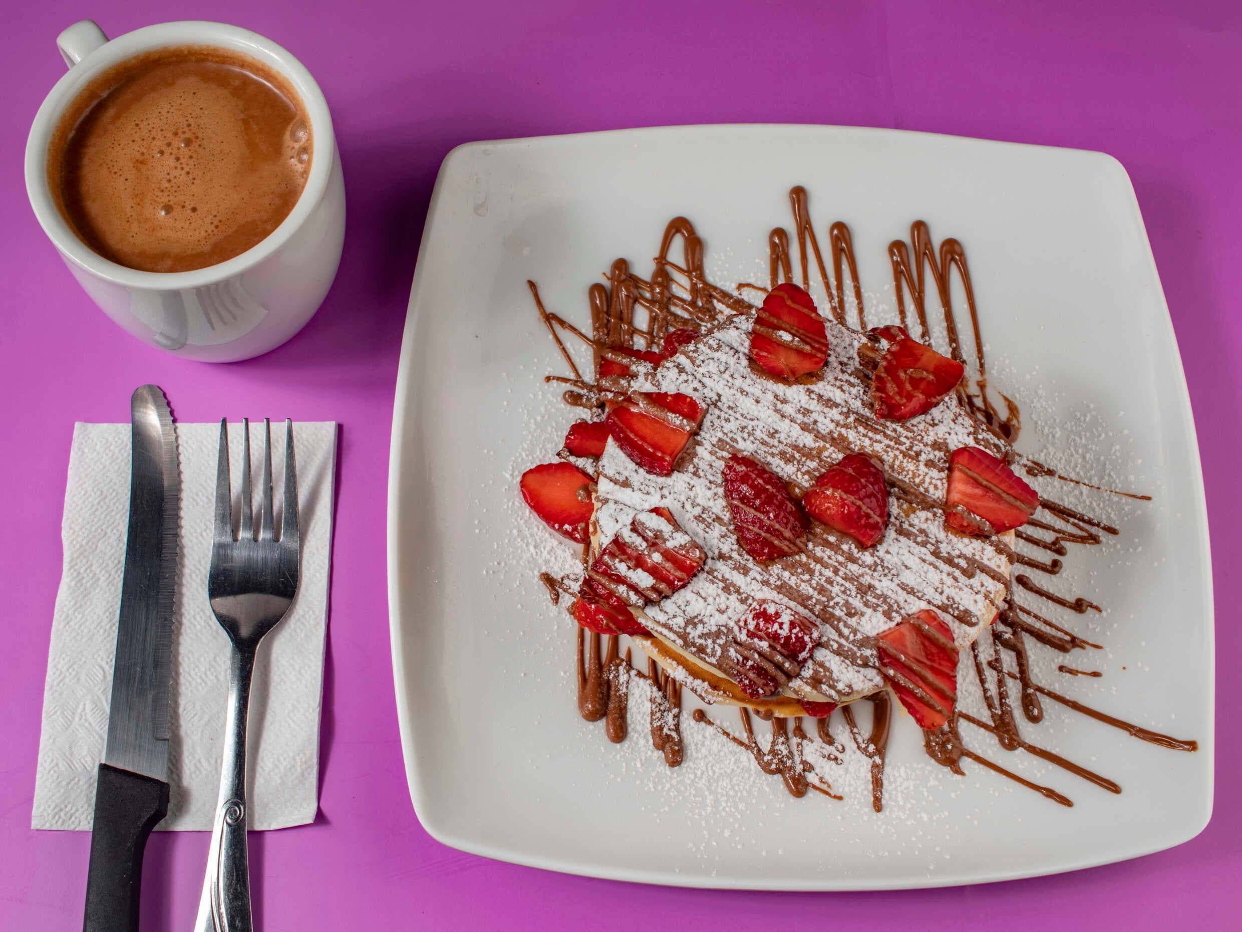 Combo Pancakes Nutella y Fresa