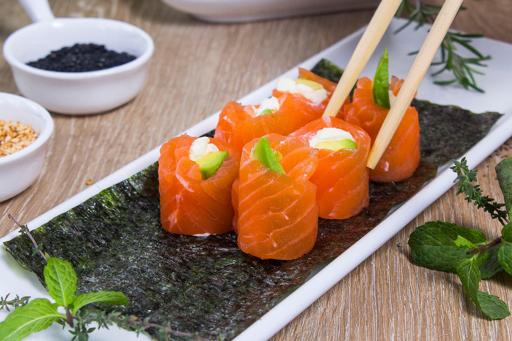 Geisha de salmon