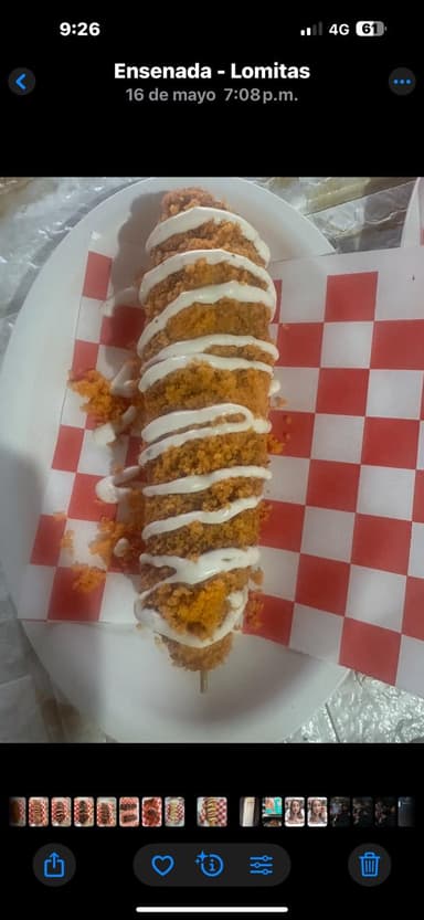 Banderilla de Salchicha C/Rufles Verdes