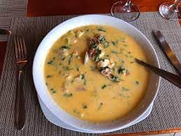 sopa de marisco en leche