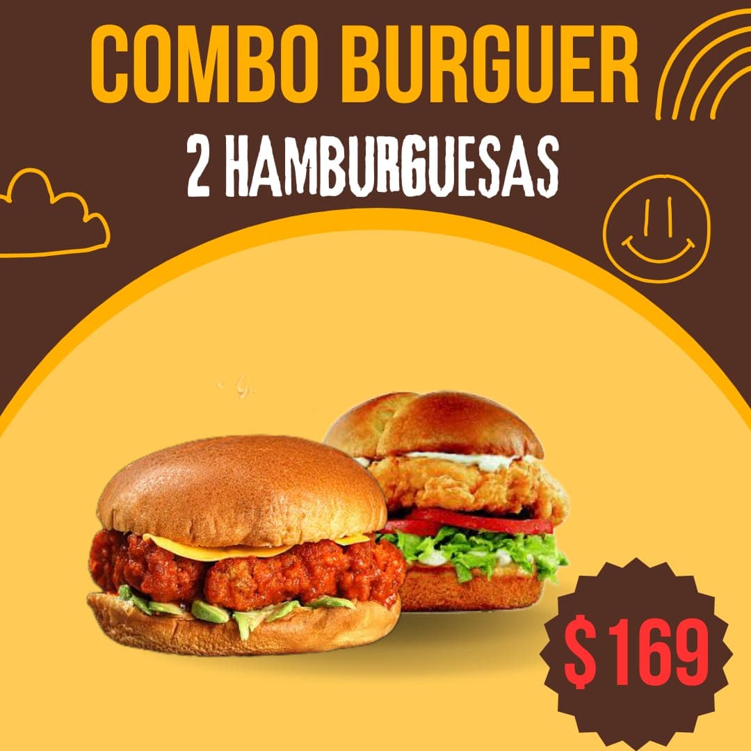 Combo 2 Hamburguesas con Papas