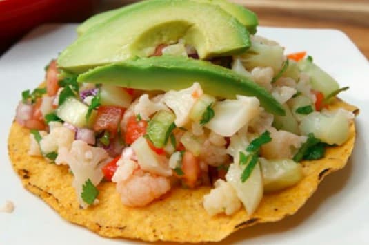 Tostada Ceviche de Pescado