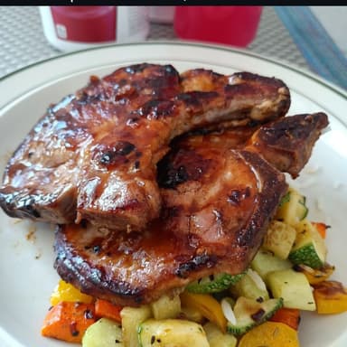 chuleta de cerdo al teriyaki