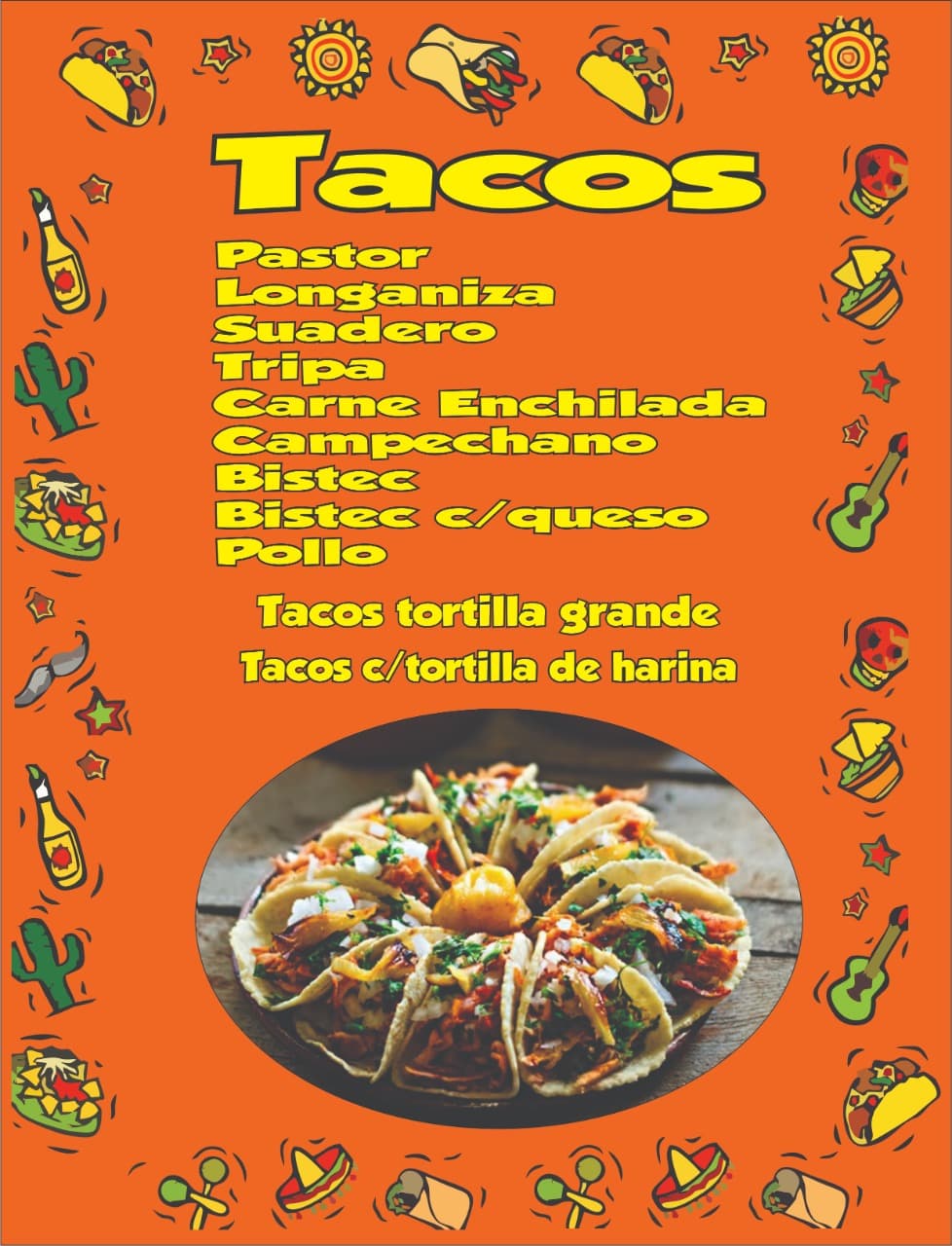 Orden 5 Tacos De Tripa