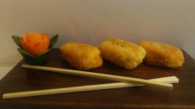 Brocheta plátano c/queso crema
