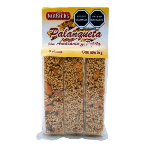 Palanqueta de Amaranto y Pepita 3 Piezas 36 G