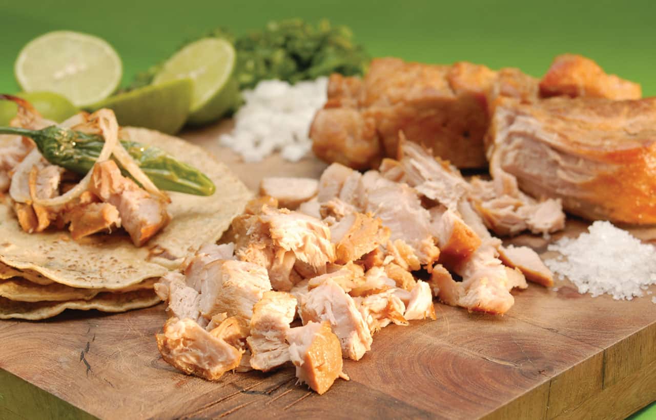 1/4 de Kilo de Carnita Surtida (Maciza y Cuerito)