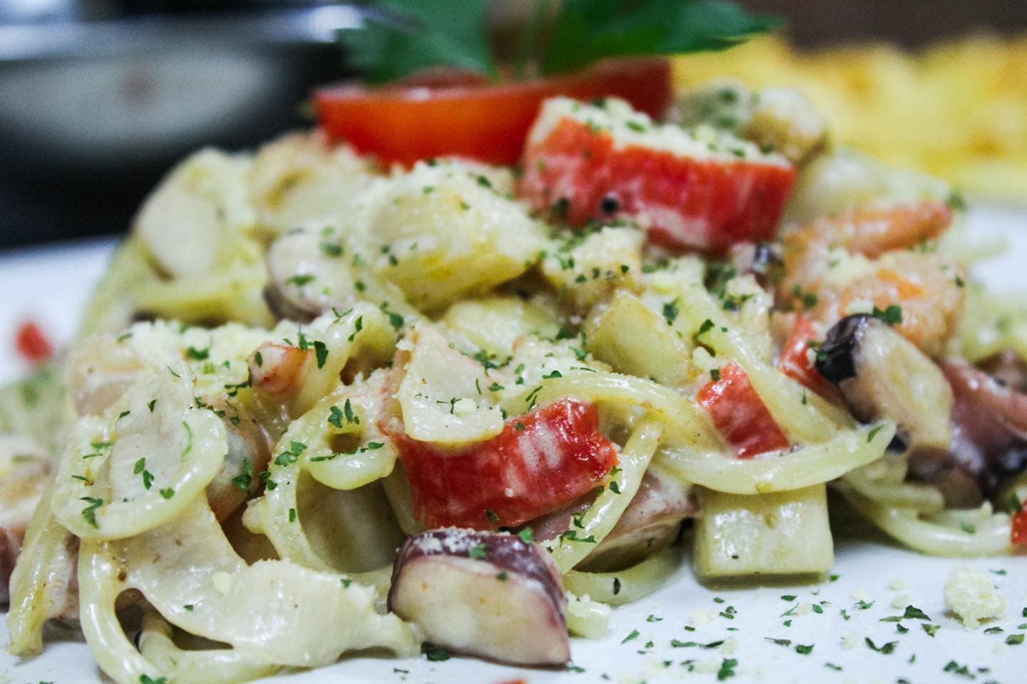 Espagueti con Mariscos