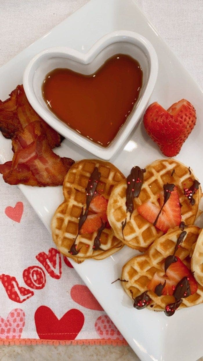 Mini Waffles de Corazón