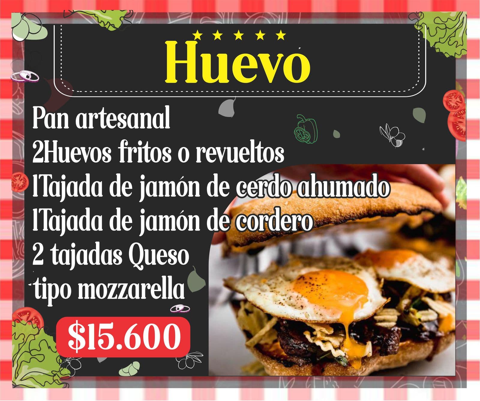 Sándwich de Huevo 22 cm
