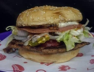 Hamburguesa Con Jamon