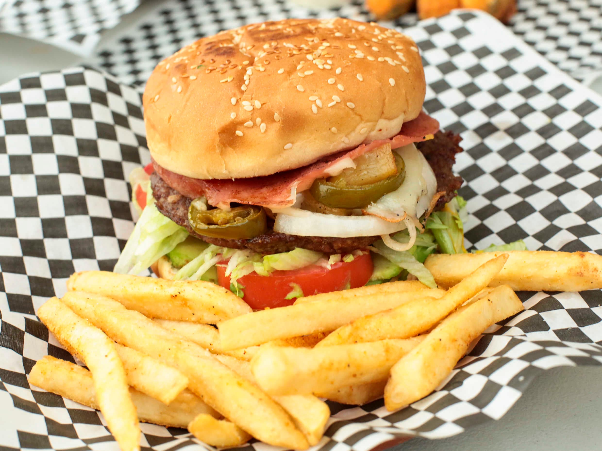 Burger Cow con Papas