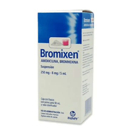 Bromixen Suspension 250 mg - 8 mg / 5 mL Frasco con 90 mL