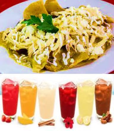 Combo: Chilaquiles Sencillos + Agua de Sabor 💀👻