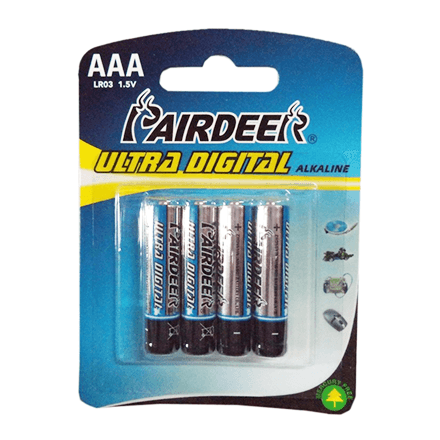 Batería Alkalina Aaa Pairdeer 4 Uds