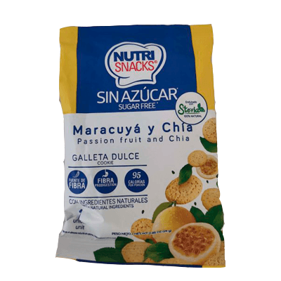 NUTRI SNACKS GALLETA MARACUYA Y CHÍA 48G