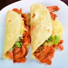 Taco de Pastor en Harina con Queso