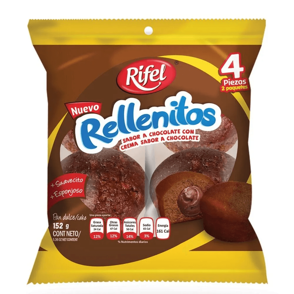 RELLENITOS CHOCOLATE/CHOCOLATE 4 PZAS