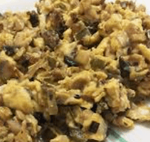 Huevos con champiñones