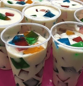 Gelatina con crema.
