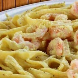 Fetuccini alfredo salmon