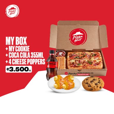 My Box + Coca Cola + Galleta + 4 Poppers
