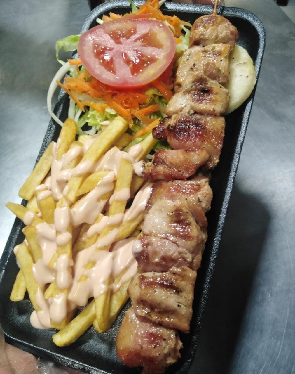 Chuzo de Pollo y Tocineta
