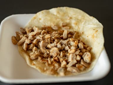 Taco de chuleta harina