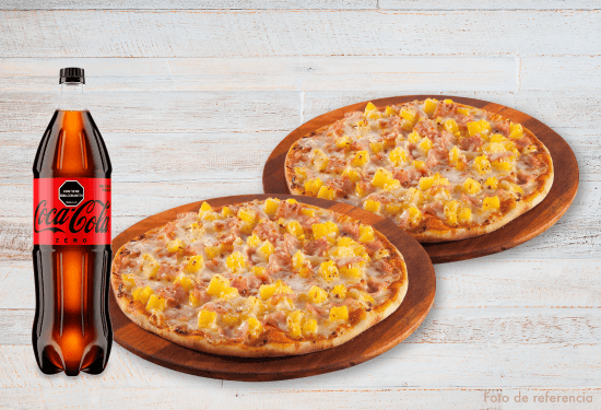 Combo 2 Pizzas Medianas más Bebida