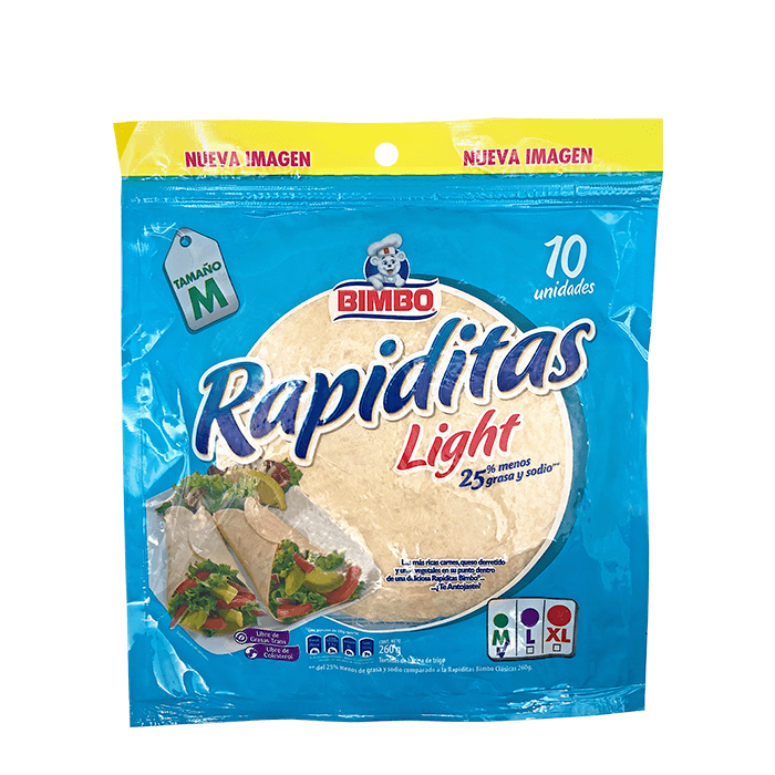 Tortillas Rapiditas Light Bimbo 250 g