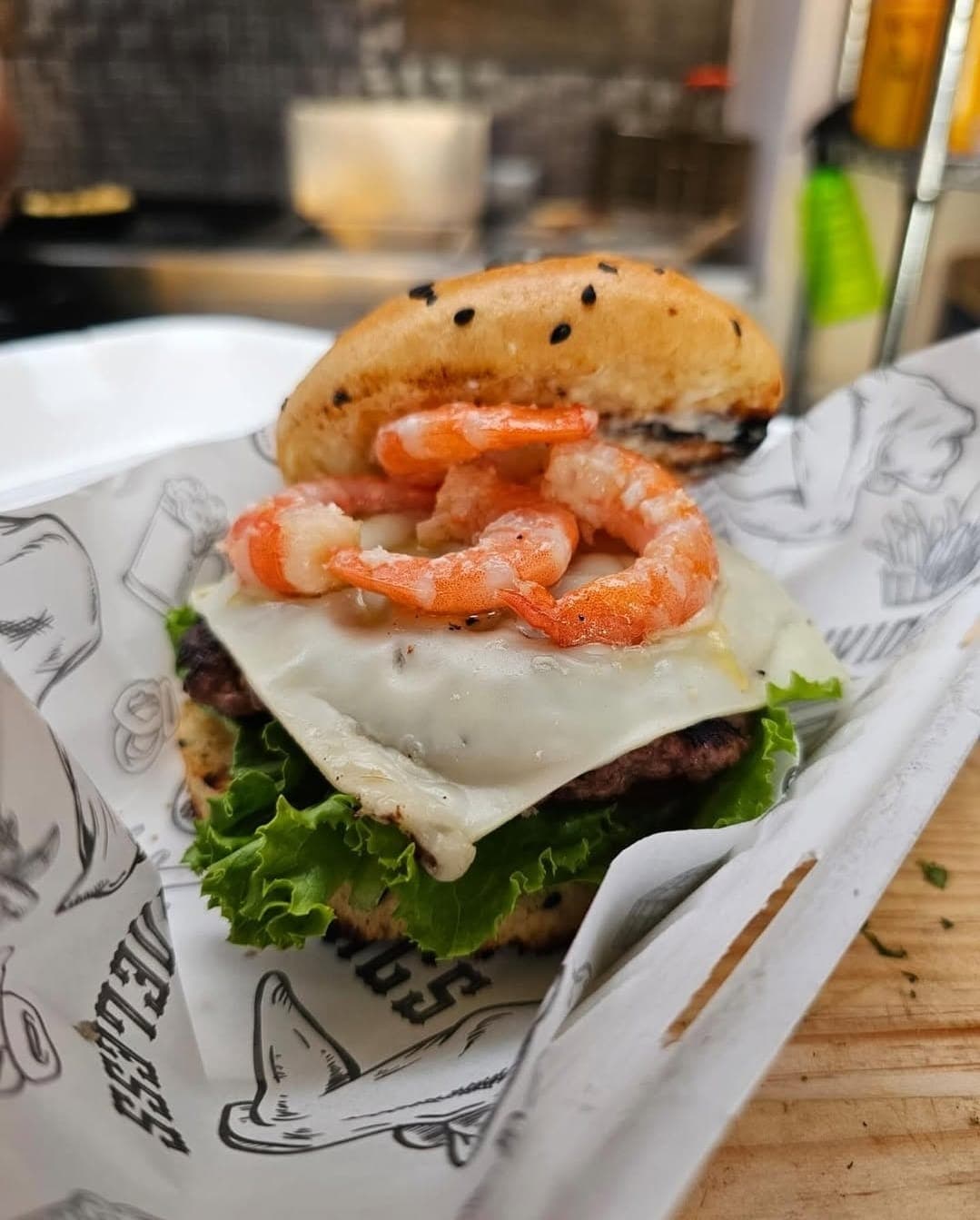 Hamburguesa Angus Mar y Tierra