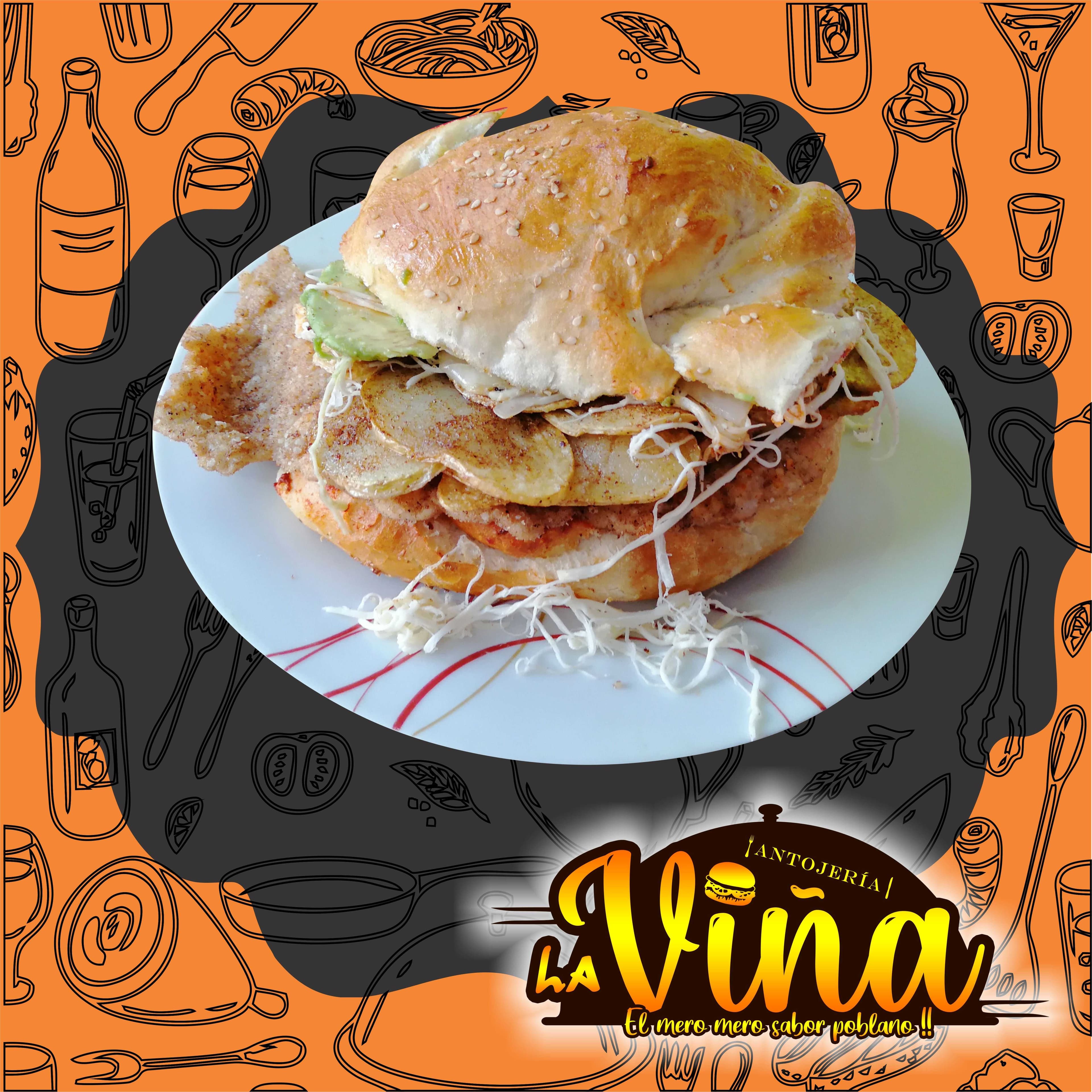 Cemita con Papas
