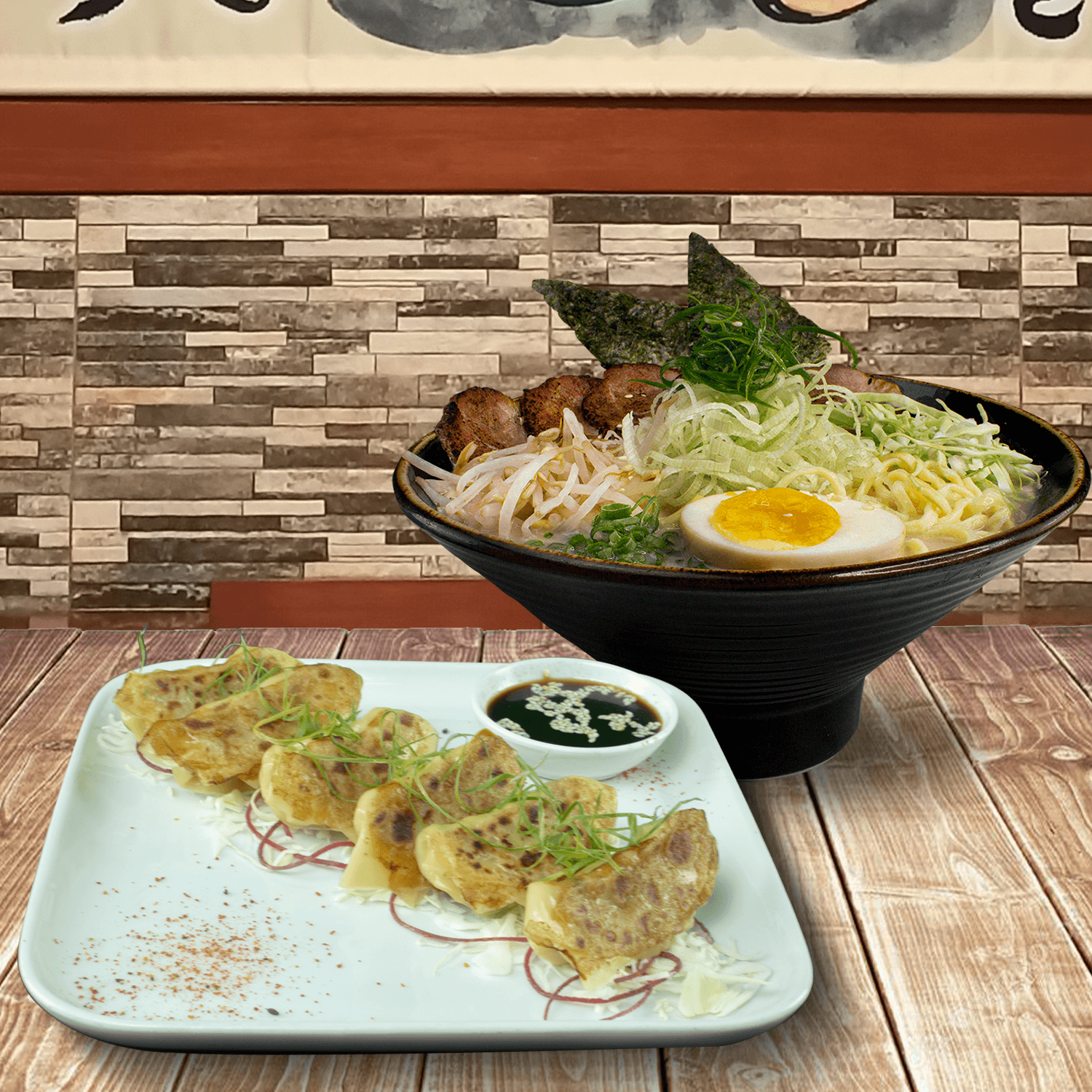 Combo 1 Ramen y Gyozas de 6 uds