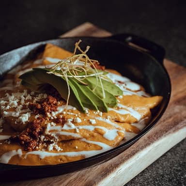 Enfrijoladas con Pollo