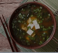 Sopa miso Con vegetales
