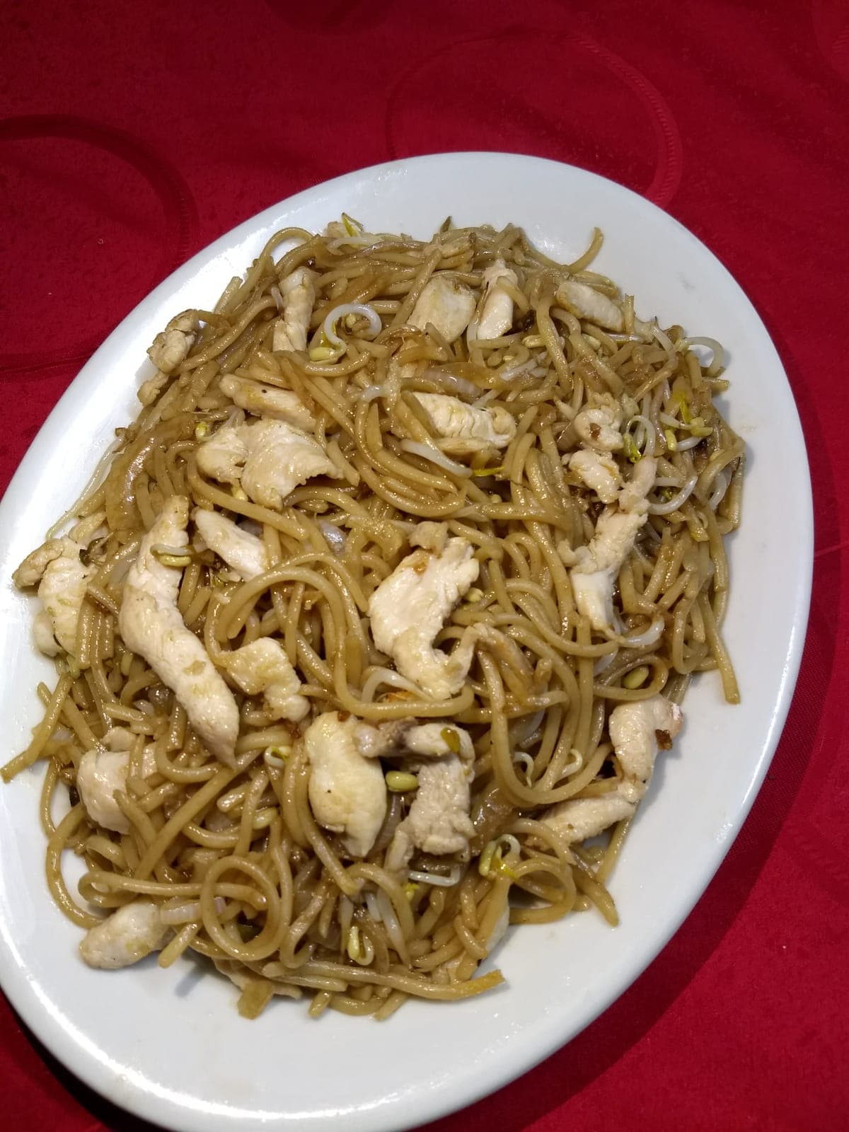 Spaguetti con Pollo